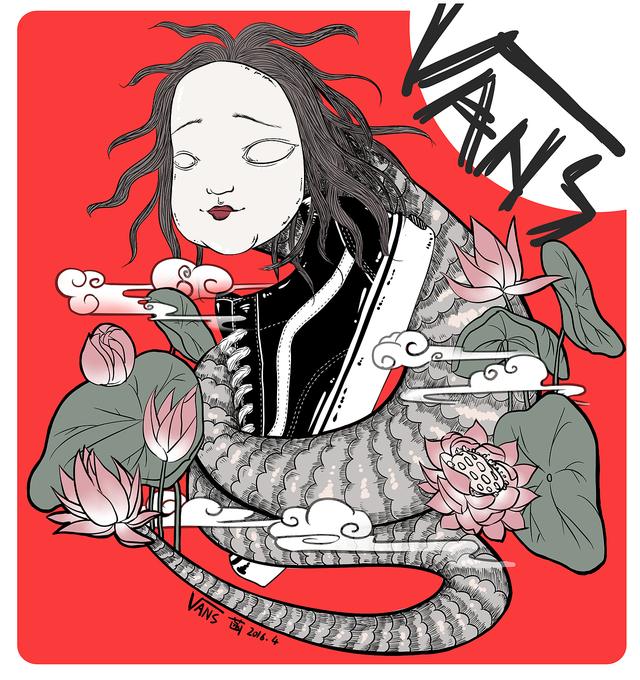 参加vans艺术家征集画的（图ZNDkyMjkxNzY=） - 新锐潮流插画 - 站酷设计师猫阿菡原创素材 - 站酷ZCOOL