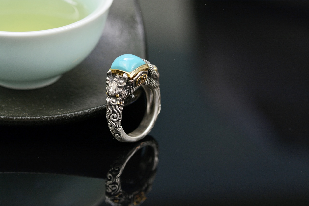 设计师作品|绿松石龙戒指