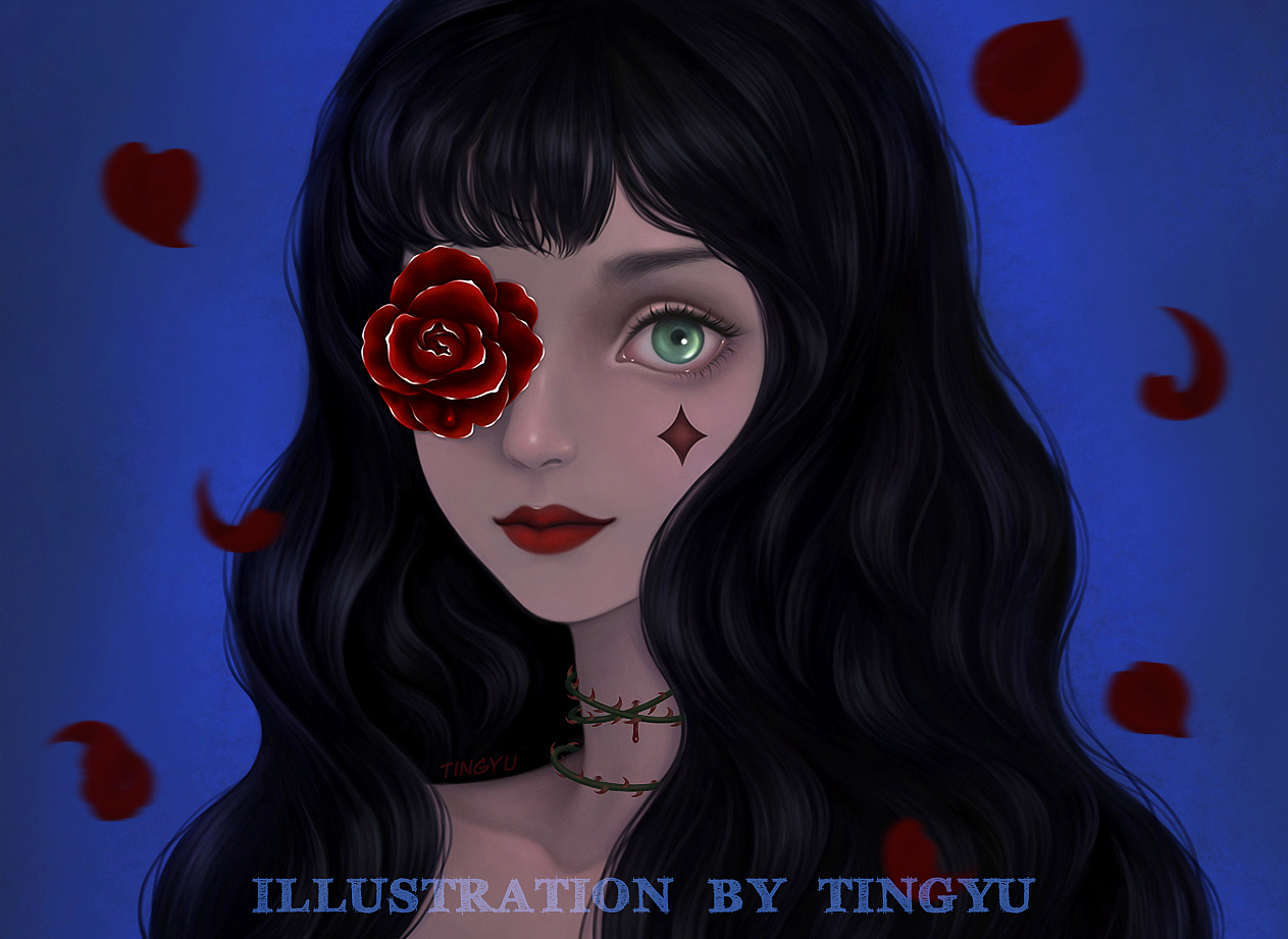 夜阑（一）（图ZMjI1MzM5Njk2） - 商业插画 - 站酷设计师汀屿TingYu原创素材 - 站酷ZCOOL