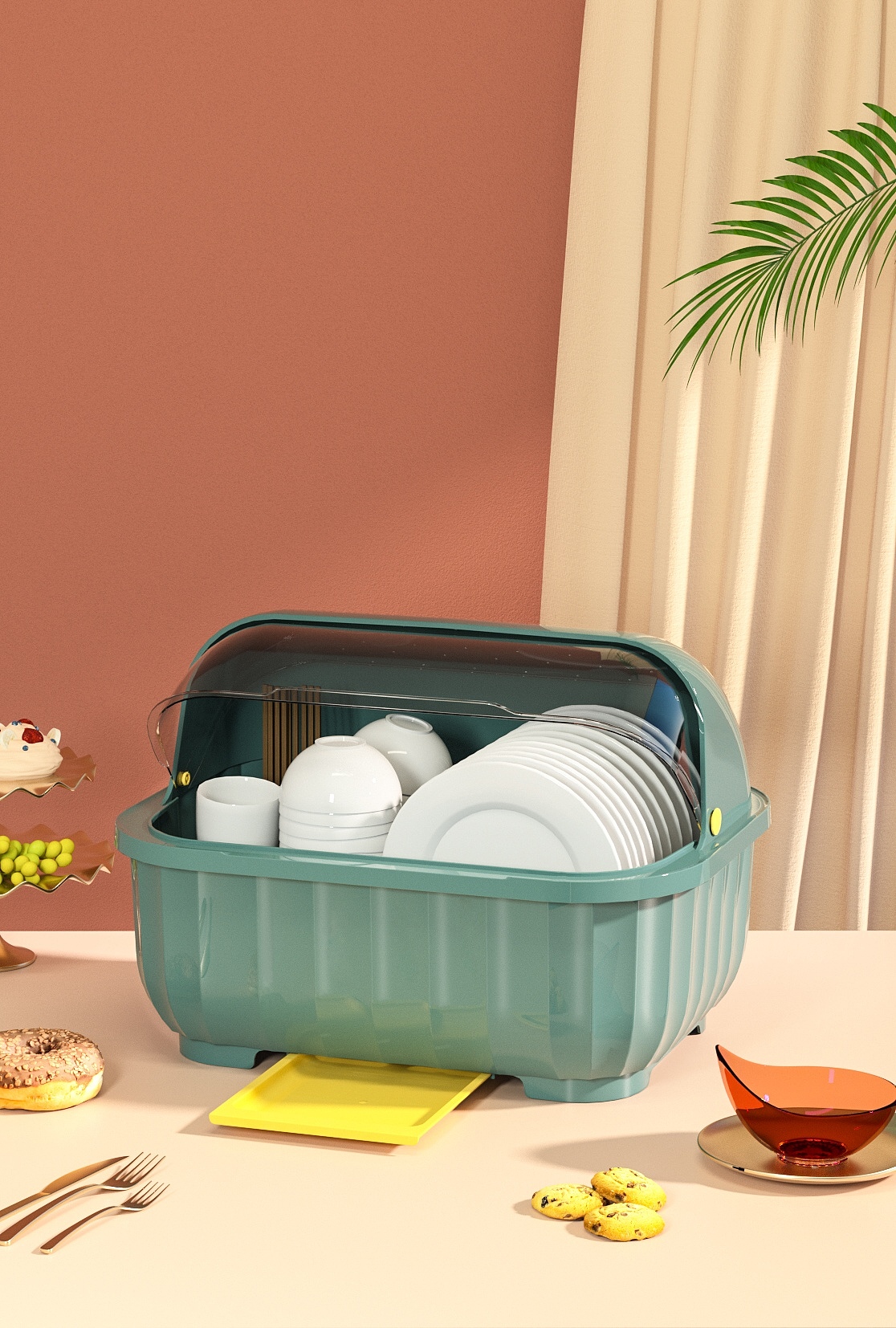 产品渲染---PP奶瓶 碗柜