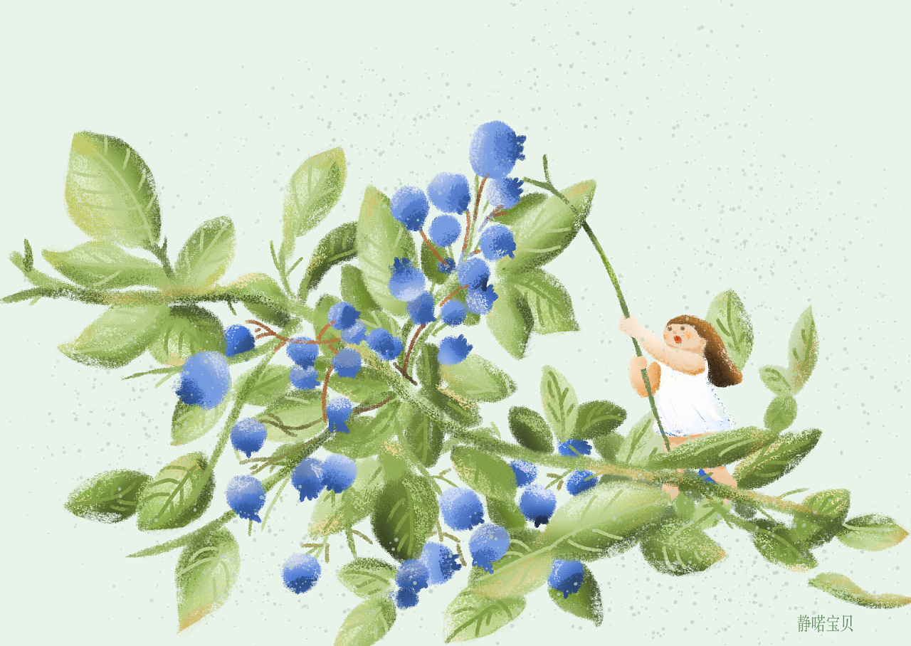 插画日记1:蓝莓精灵