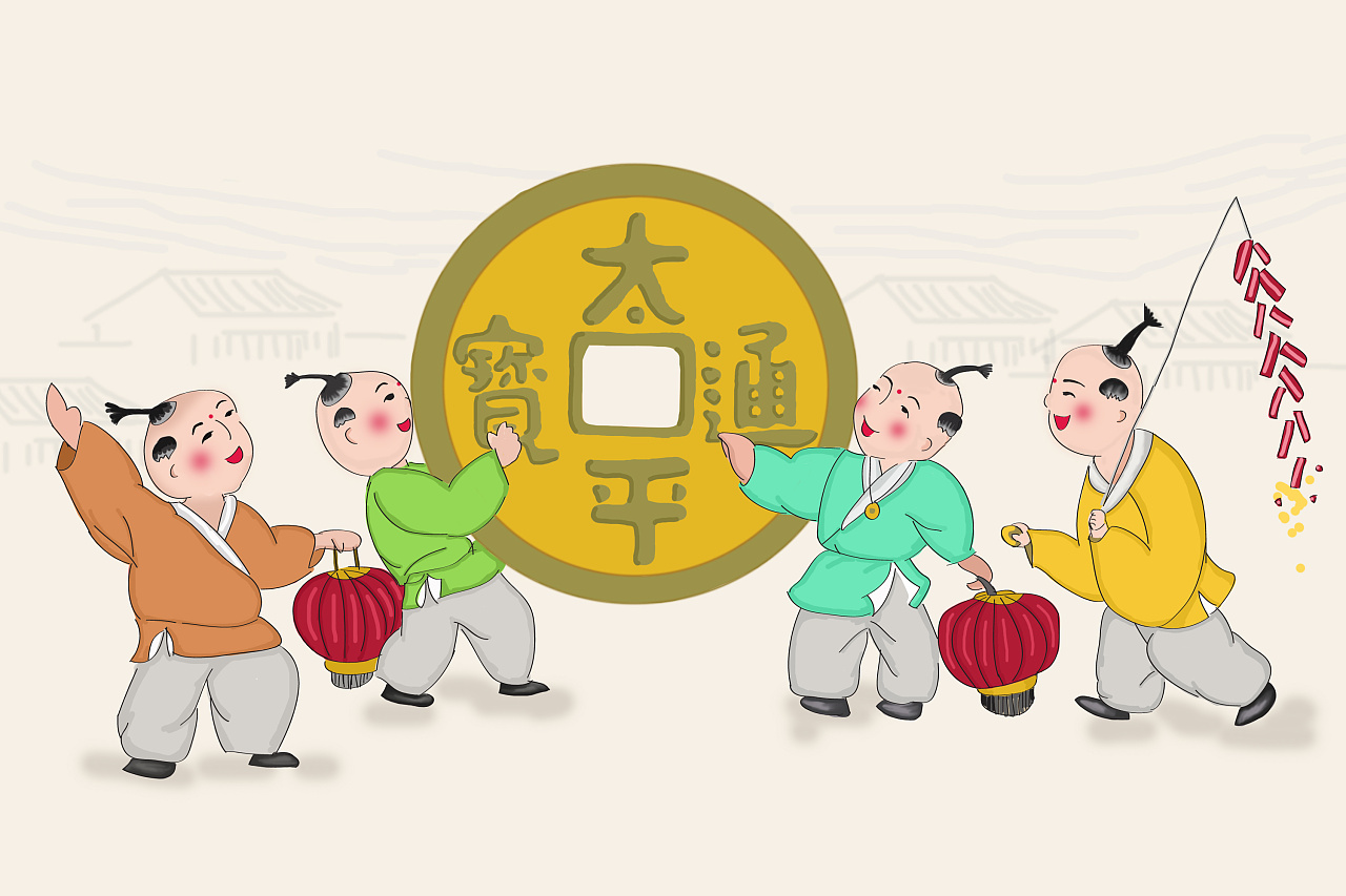 古钱币|插画|商业插画|烟云吐秀l - 原创作品 - 站酷 (zcool)