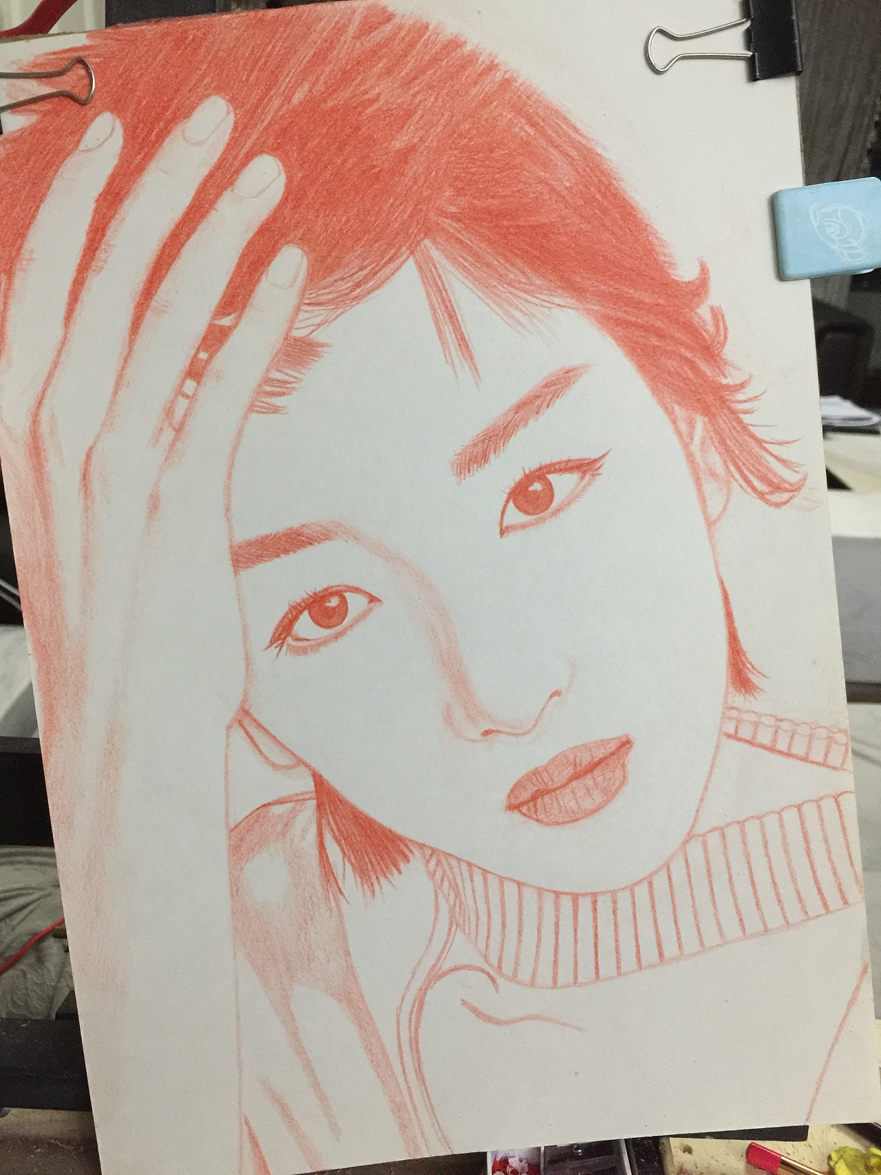 周冬雨2 彩铅 素描