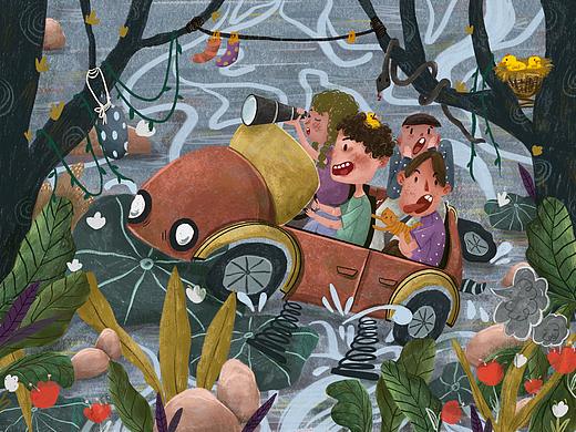 冒险之旅（个人主页-ZNTAxMzA0NjQ=） - 儿童插画 - 站酷设计师璐璐璐璐lul原创素材 - 站酷ZCOOL