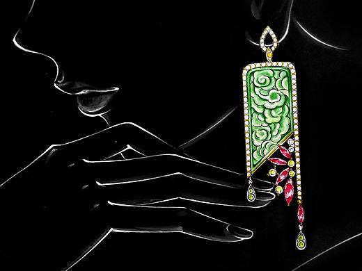 “瑶池集庆”玉瑶奖入围《祥韵》珠宝设计套装