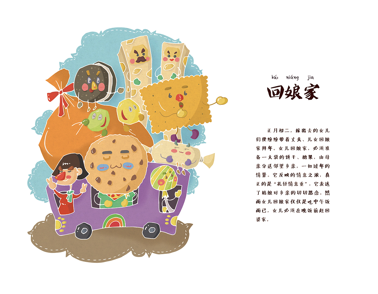 年年年 春节习俗贺卡设计（图ZMzQ1MjE5ODg=） - 宣传物料 - 站酷设计师光脑瓜头儿原创素材 - 站酷ZCOOL