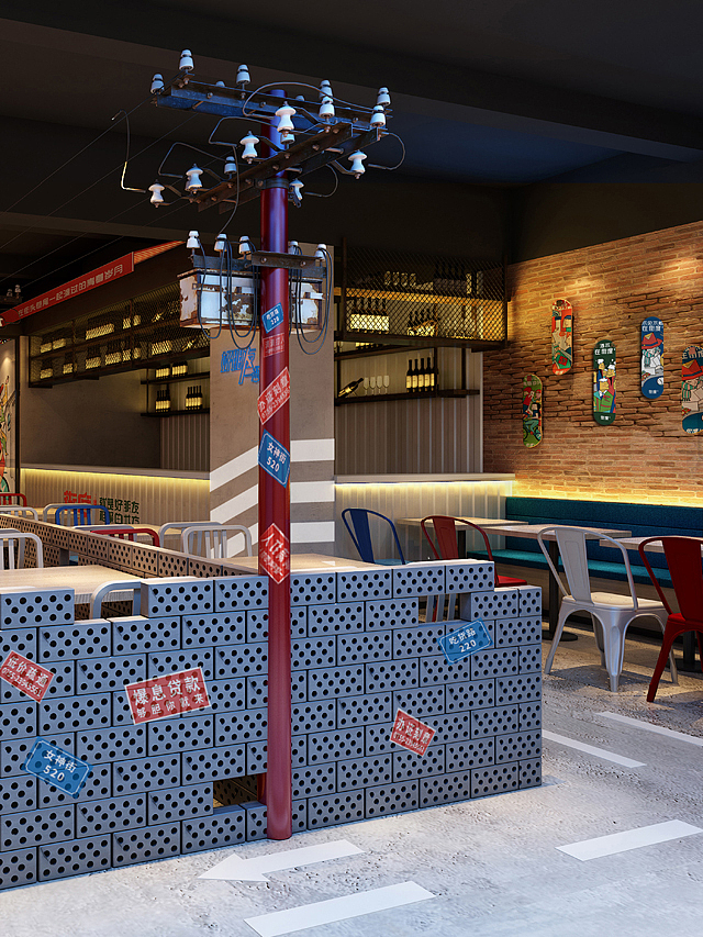 街度烧烤室内设计