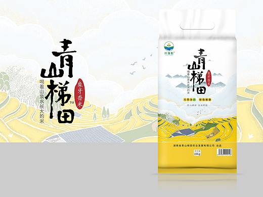 青山梯田大米包装设计