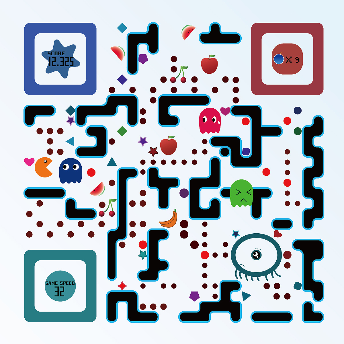 艺术二维码——坦克大战&吃豆人