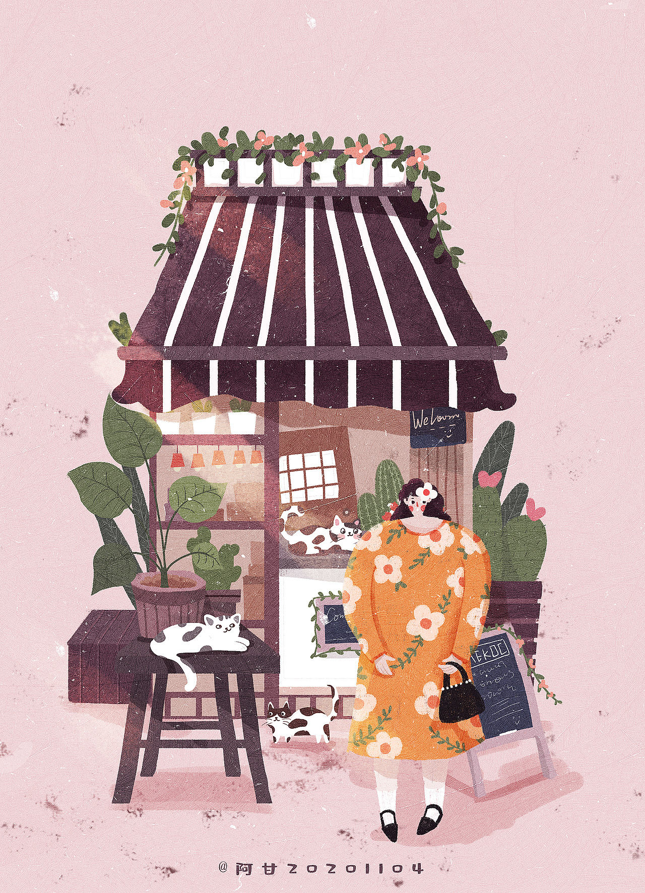 治愈系插画（图ZMjMxNzYwMDYw） - 创作习作 - 站酷设计师爱画画的阿甘原创素材 - 站酷ZCOOL