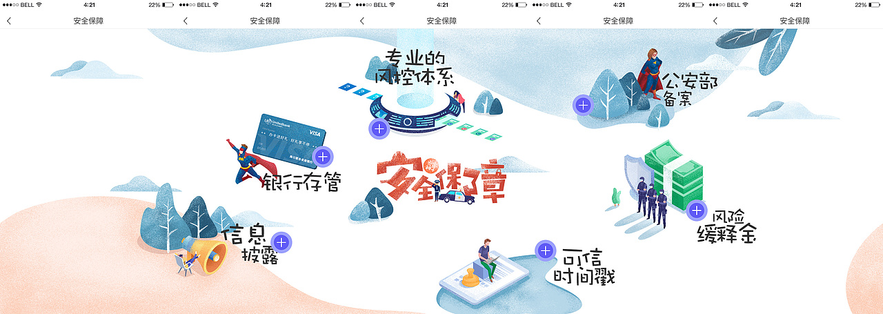 安全保障移动端（图ZOTU3MzU0NDA=） - APP界面 - 站酷设计师Junaaaaa原创素材 - 站酷ZCOOL