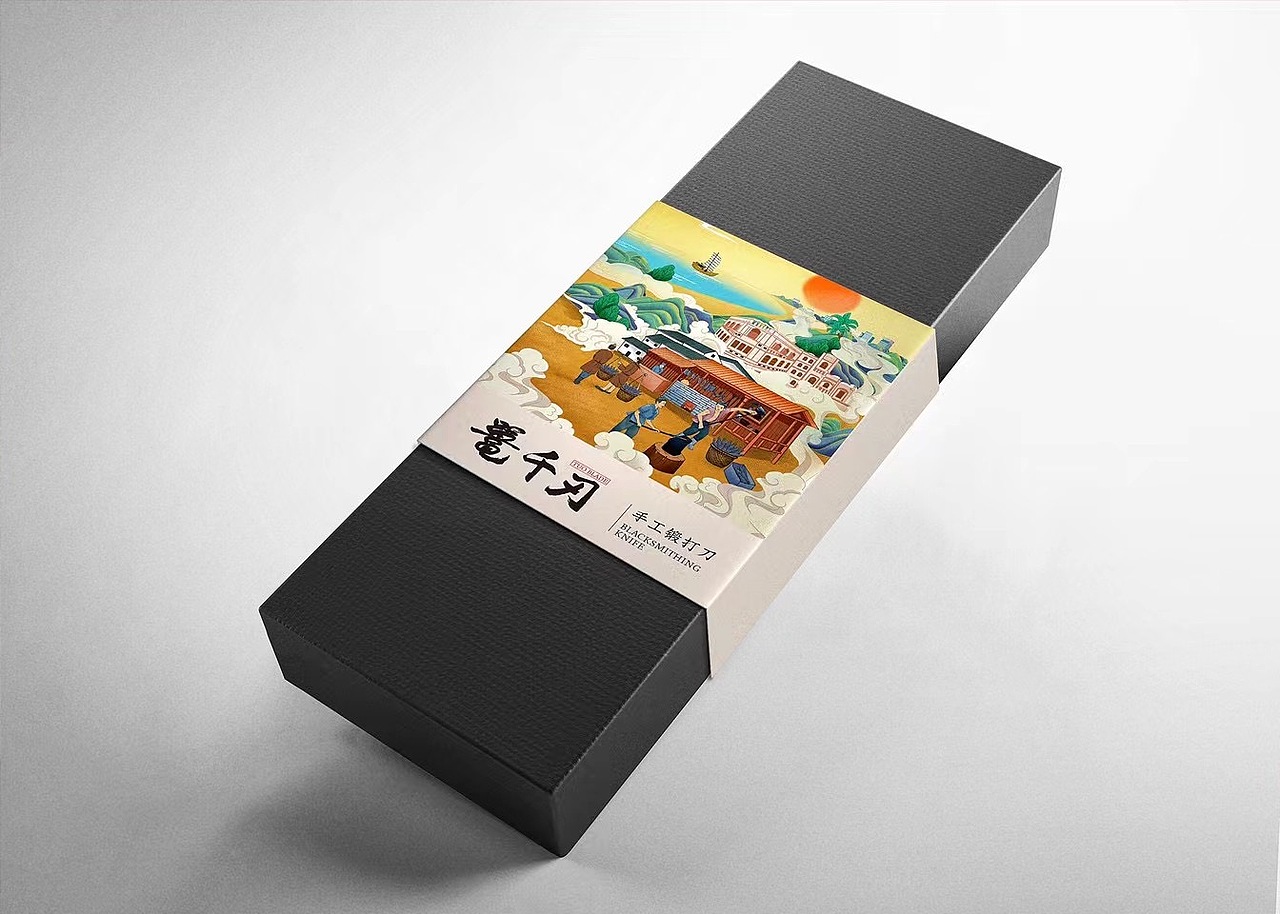 阳江刀具 锻打锤纹刀 包装设计 文创包装 鼍刃 打铁巷（图ZMjc5ODM4MjIw） - 包装 - 站酷设计师一所包装设计原创素材 - 站酷ZCOOL