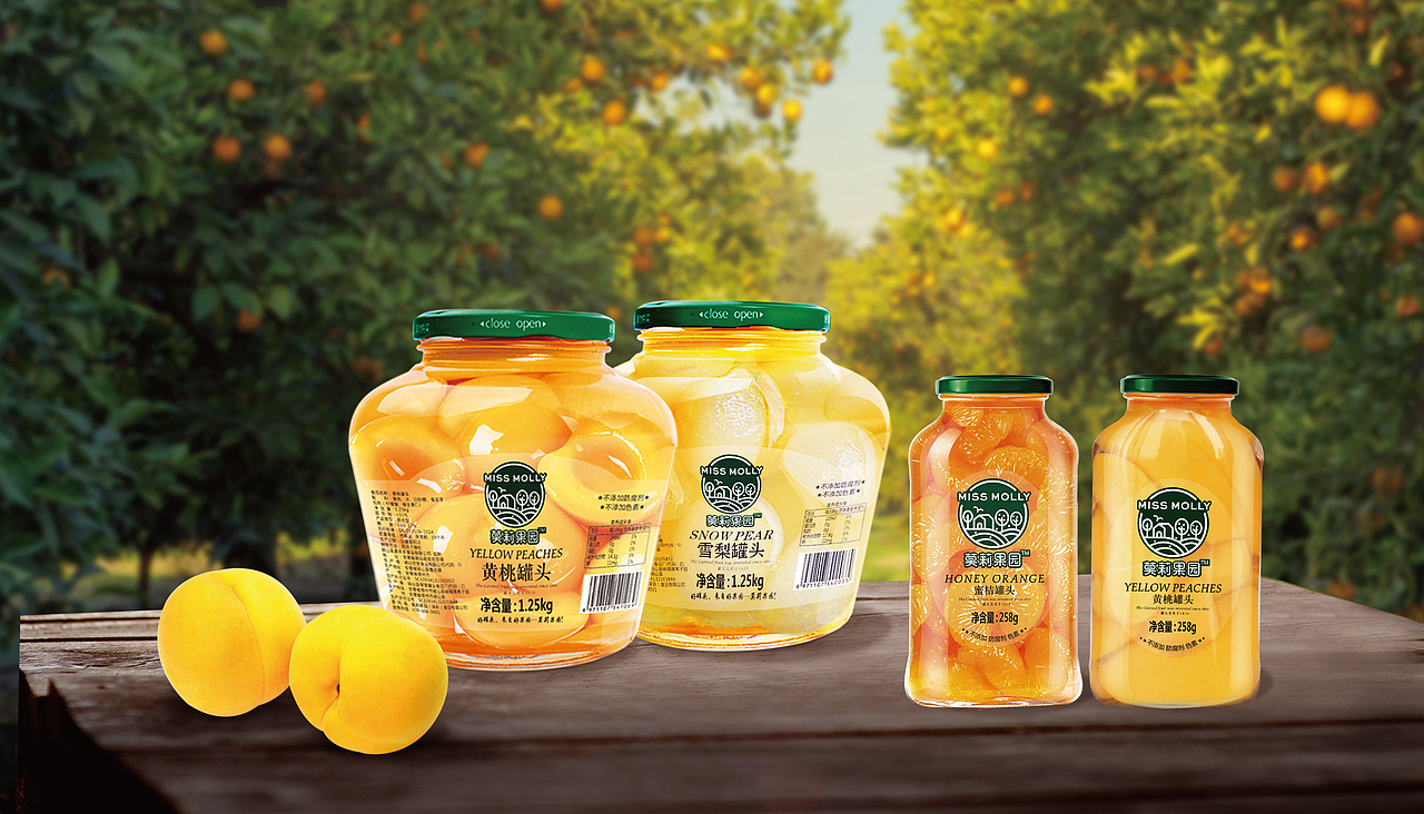莫莉果园水果罐头品牌包装全案|平面|品牌|大渔策划_原创作品-站酷(zc