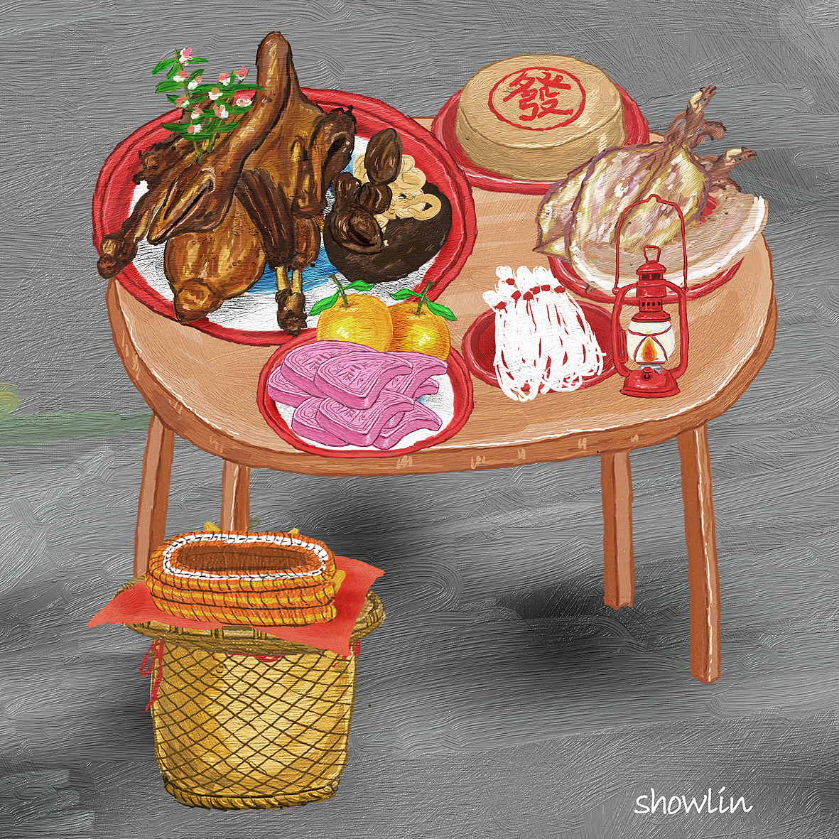 潮汕民俗•旧时往事•拜平安（图ZMjM5NTQxMTUy） - 商业插画 - 站酷设计师showlin原创素材 - 站酷ZCOOL