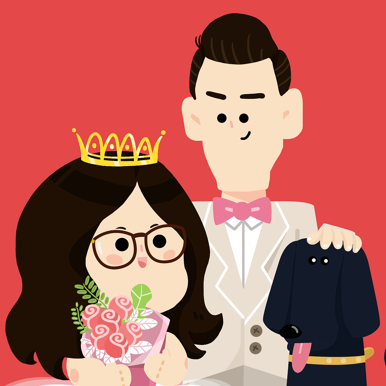 给一对新人设计的结婚形象