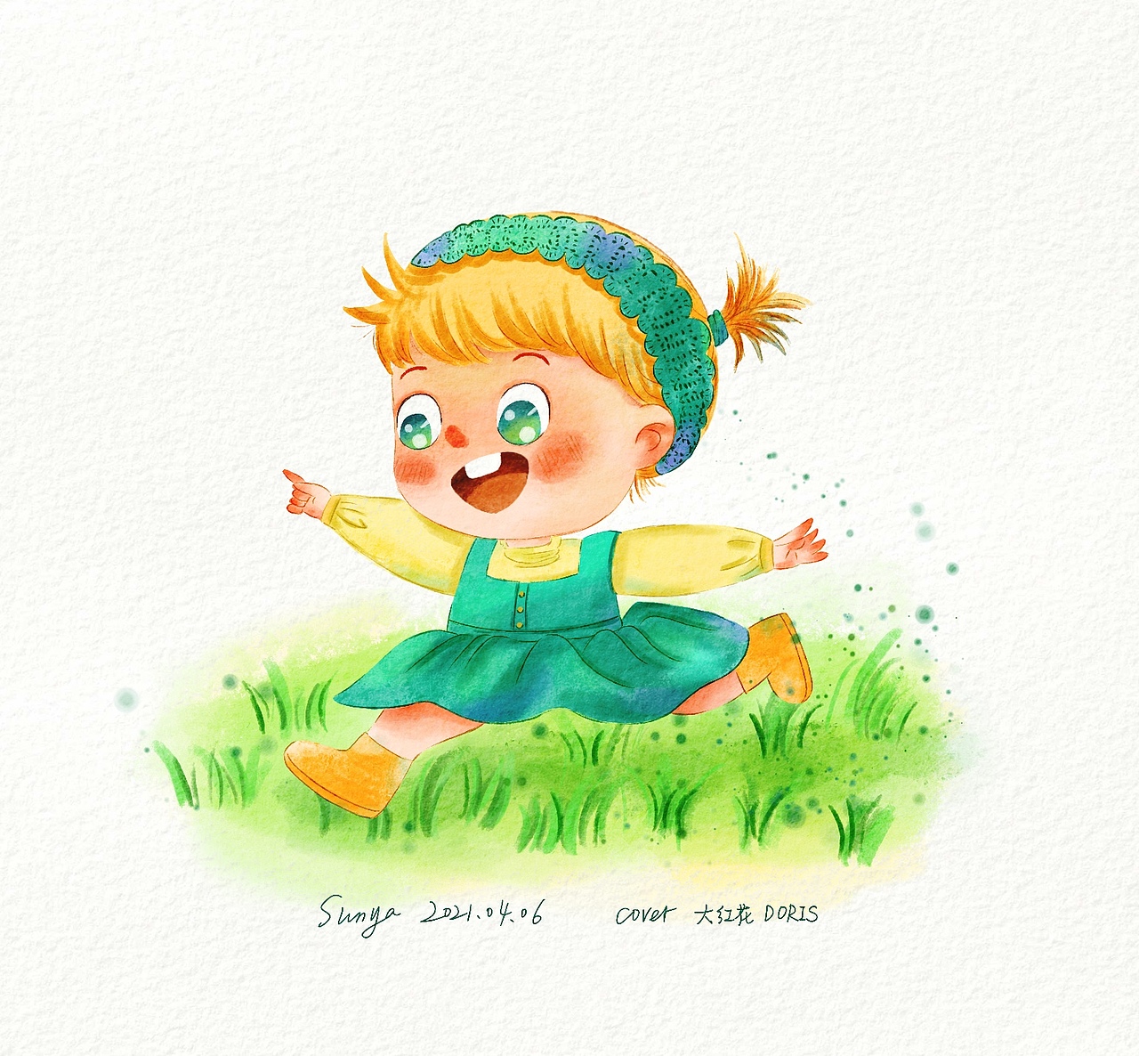 iPad水彩風格萌寶（圖ZMjUwMjE5NzI0） - 兒童插畫 - 站酷設計師畫畫的格林原創(chuàng)素材 - 站酷ZCOOL