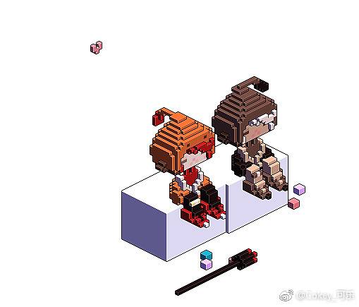 来自AROMuAaaaaa 的可爱暴击（图ZMTM1MDIwMzI0） - 像素画 - 站酷设计师MELETEworks原创素材 - 站酷ZCOOL