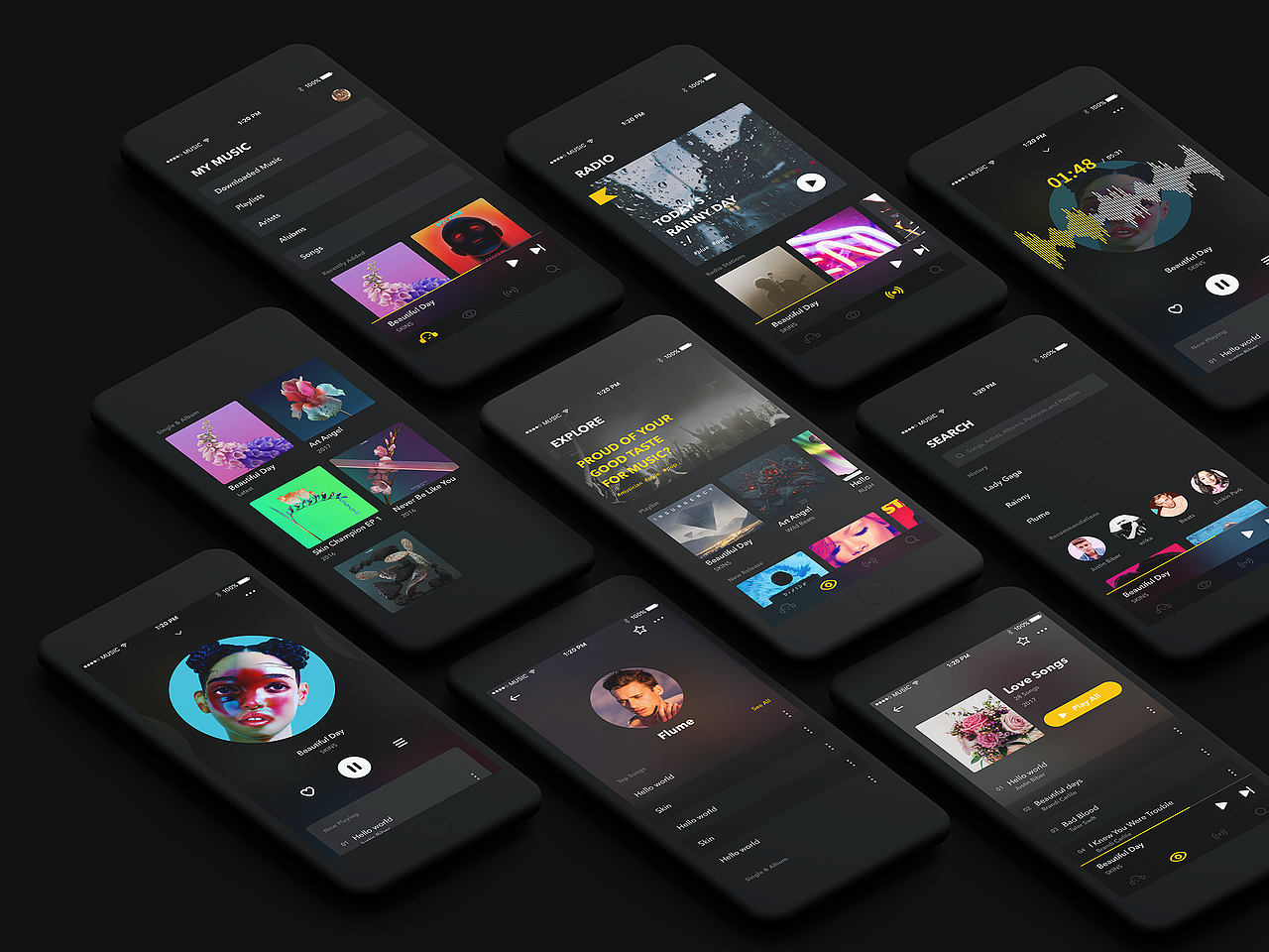 Music APP Concept（图ZODUyNTQ3NzI=） - APP界面 - 站酷设计师matoi原创素材 - 站酷ZCOOL