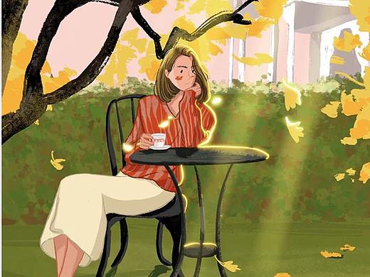 秋日插画#心有诗意,岁月不老