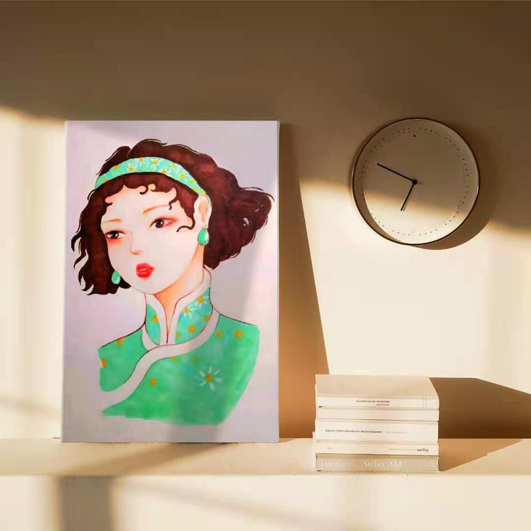 绿袖儿（图ZMjQ4NTY1MTc2） - 艺术插画 - 站酷设计师狄俄涅原创素材 - 站酷ZCOOL