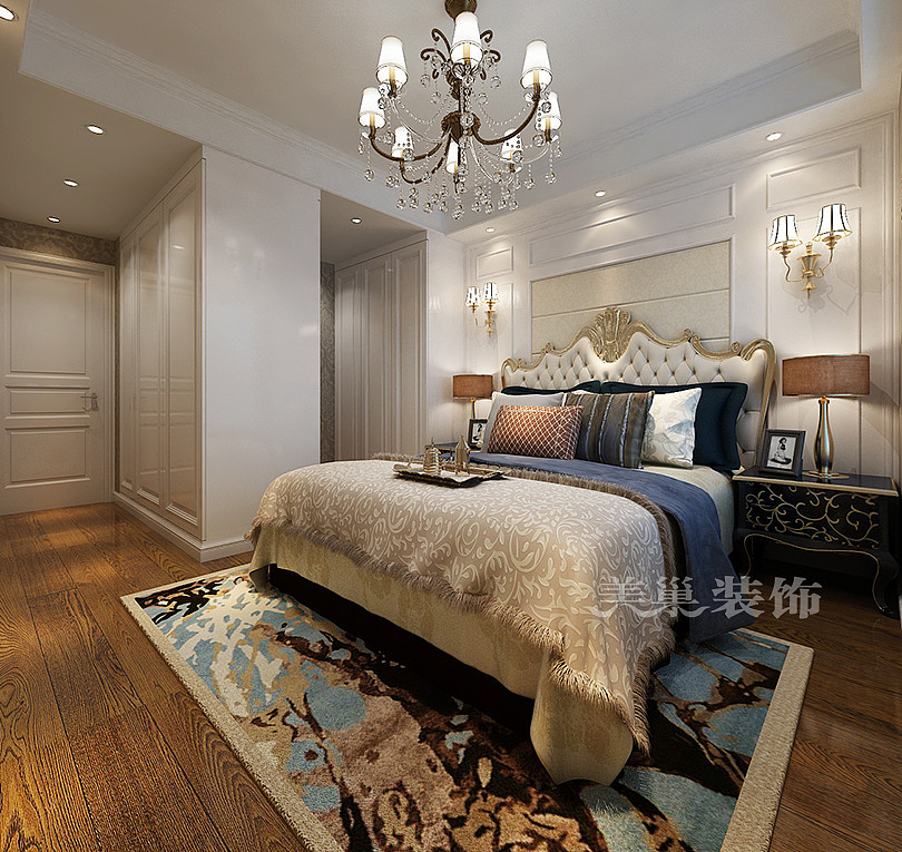 美巢瀚宇天悦湾134平三室两厅户型装修欧式风格样板间（图ZMTIwODYyMDEy） - 家装设计 - 站酷设计师郑州美巢装饰原创素材 - 站酷ZCOOL
