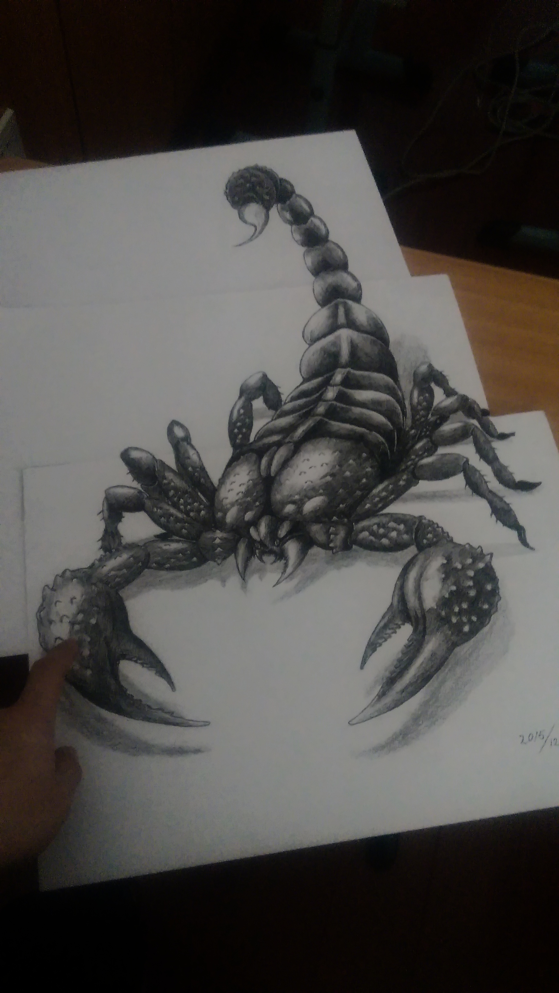 蝎子画吓人图片