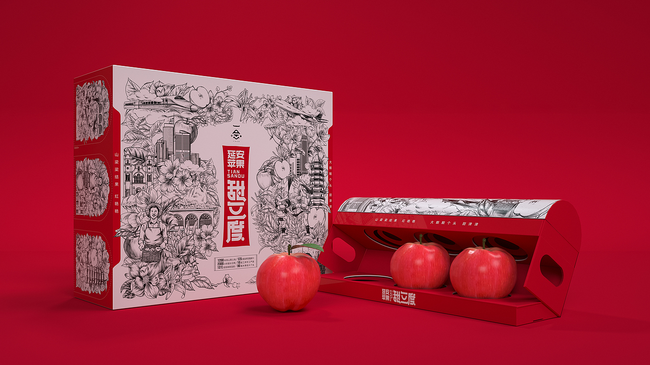 GOOGOL古戈: 延安苹果 | 甜三度(图ZMTkwODEwNzE2) - 包装 - 站酷设计师古戈品牌咨询原创素材 - 站酷ZCOOL