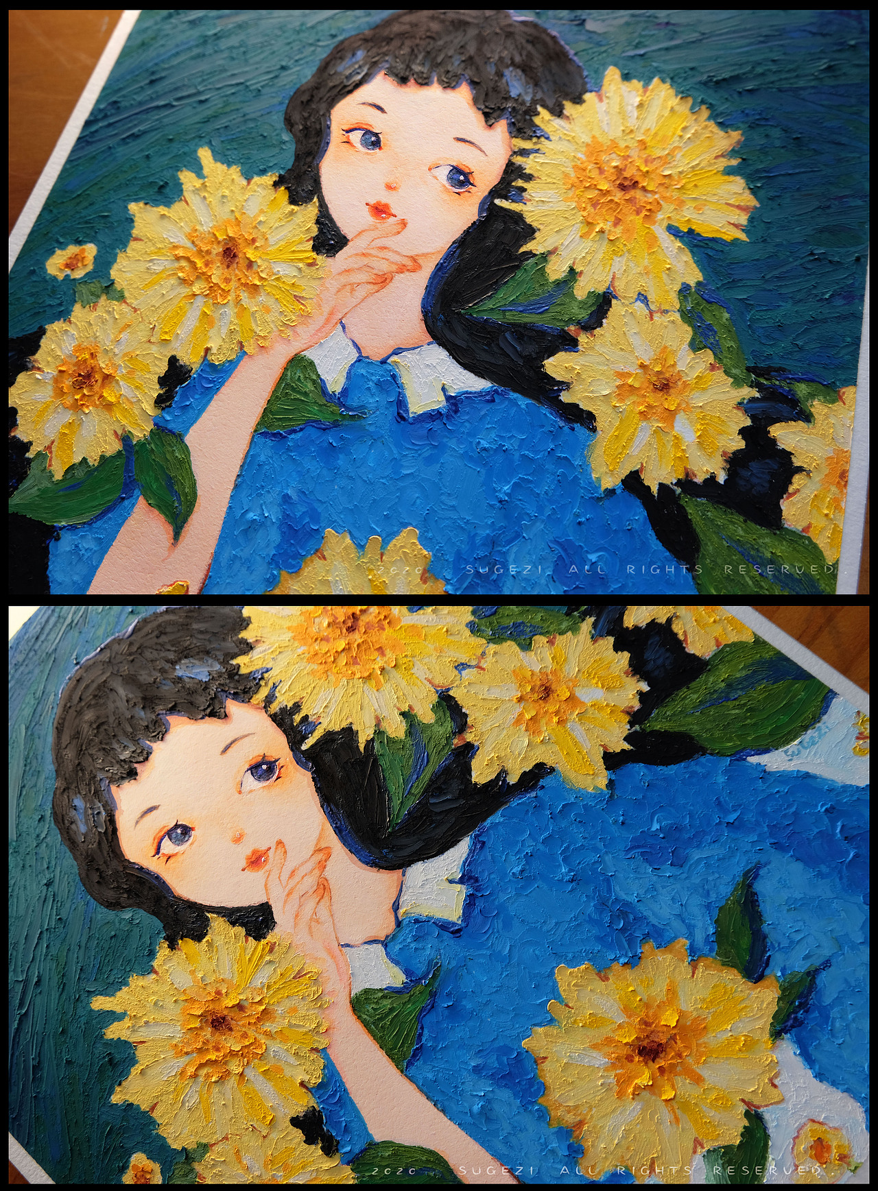 苏格子手绘油画棒人物合集