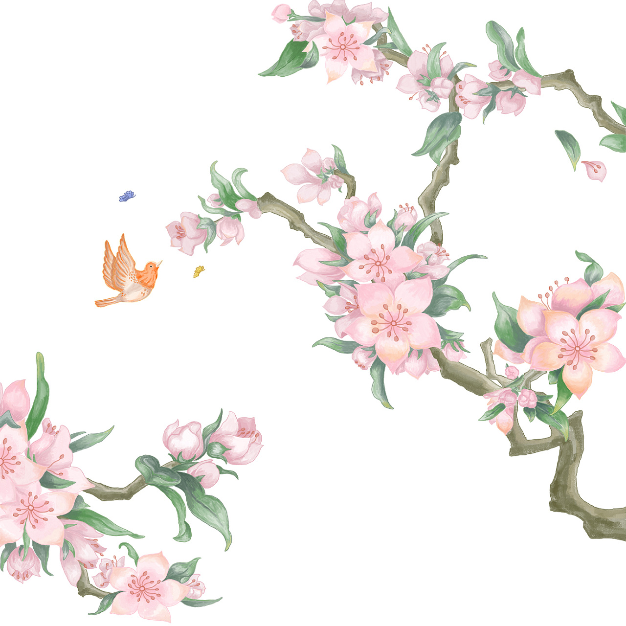 桃花树|插画|游戏原画|绿比比 - 原创作品 - 站酷 (ZCOOL)