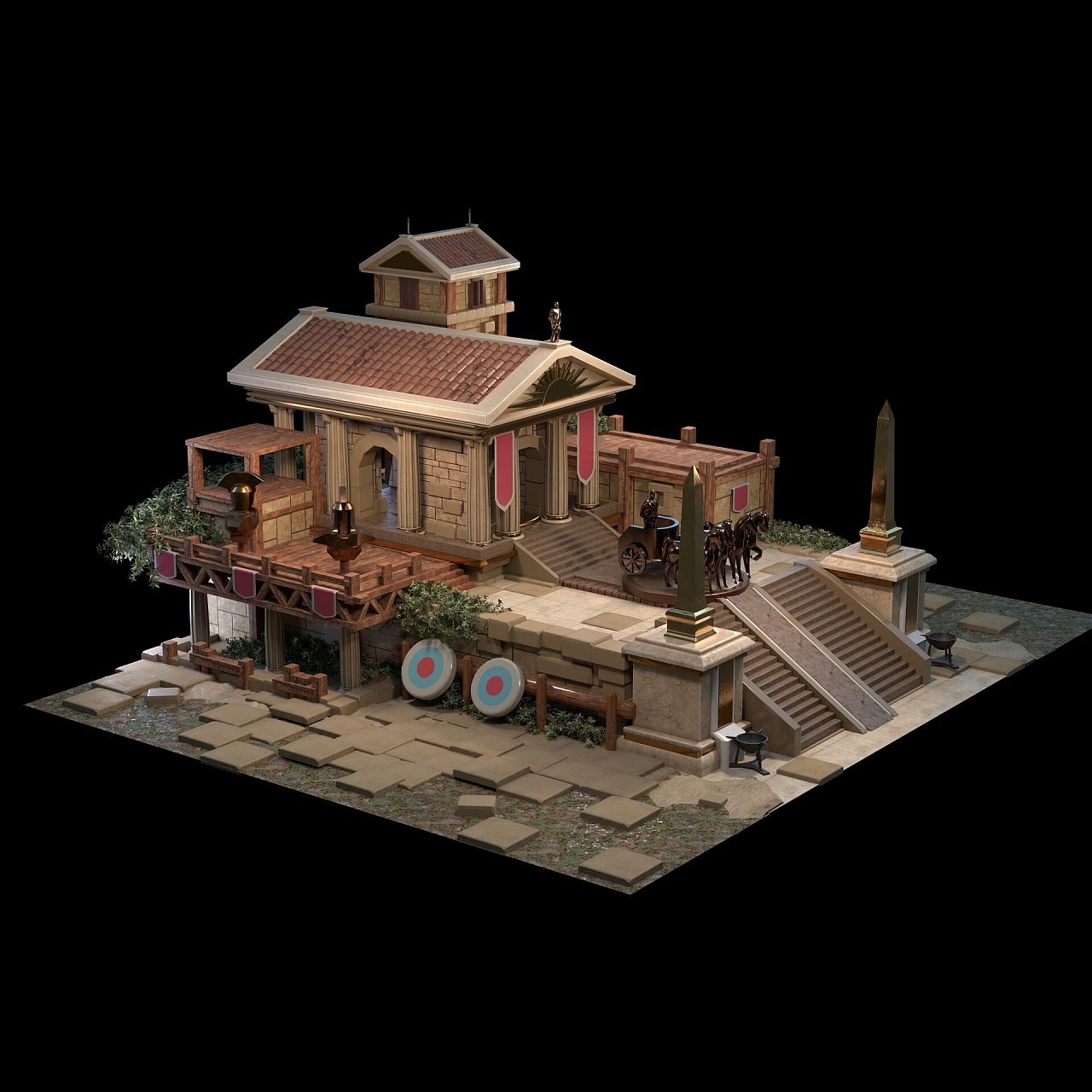 3D游戏房屋建模|三维|动画/影视|开心的旺才 - 原创作品 - 站酷 (ZCOOL)