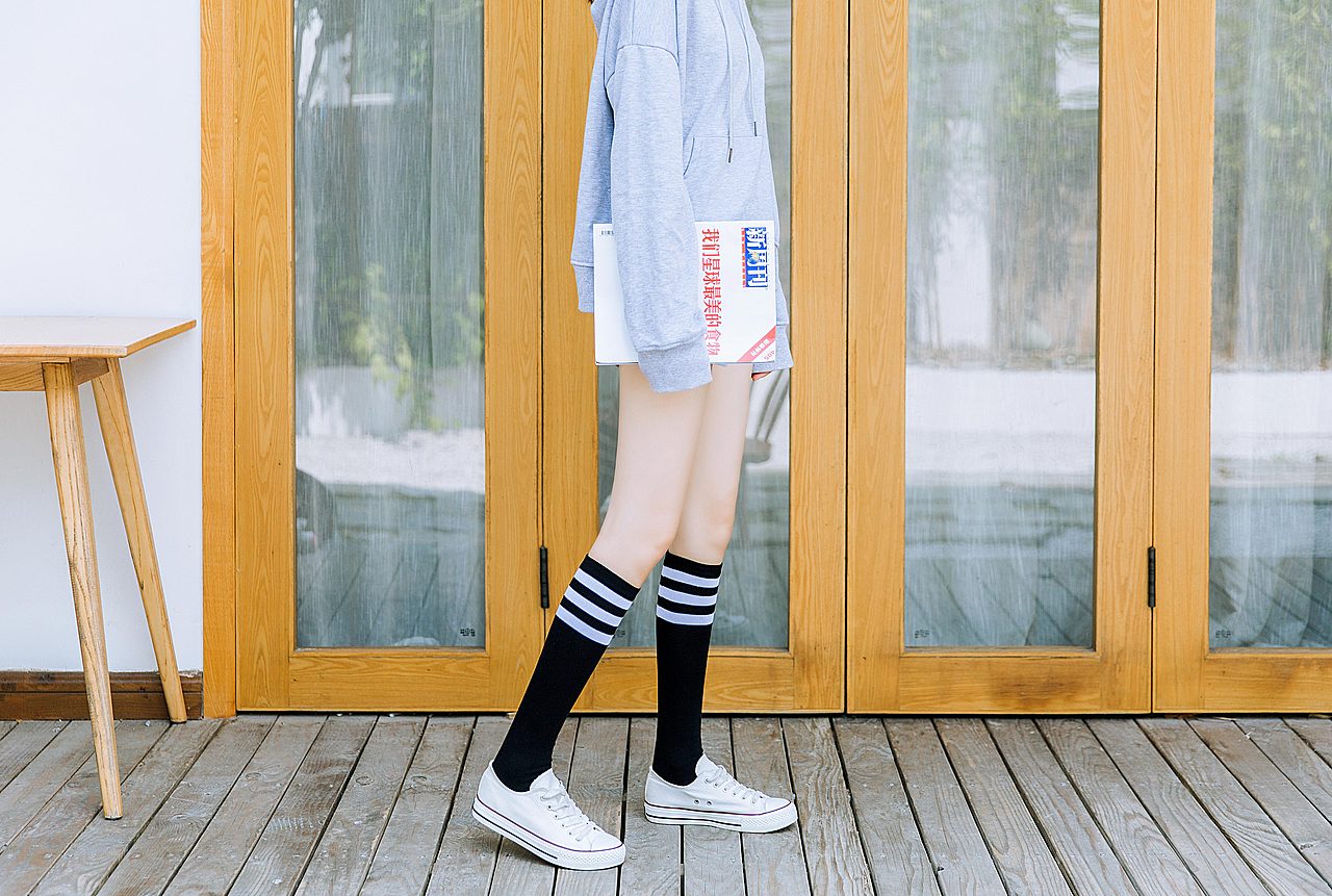 2018秋冬日系过膝袜