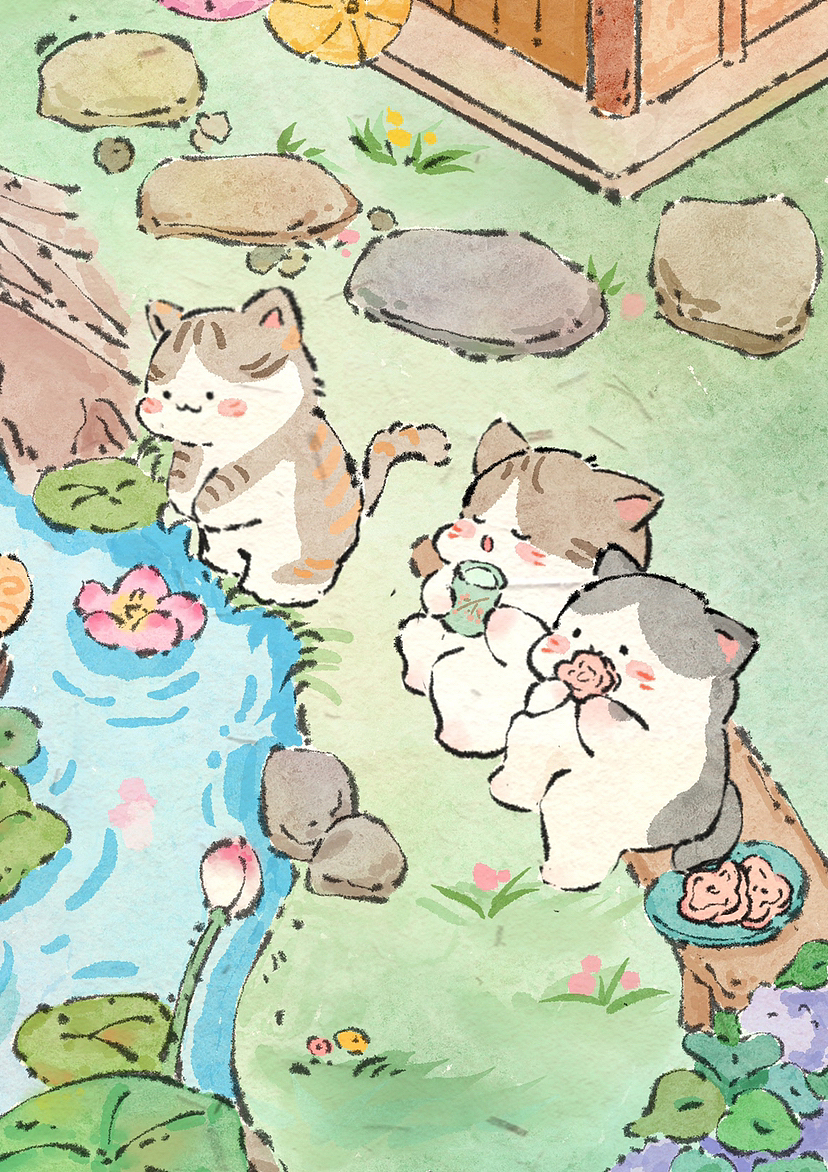 春暖花开,古风可爱小动物插画合集