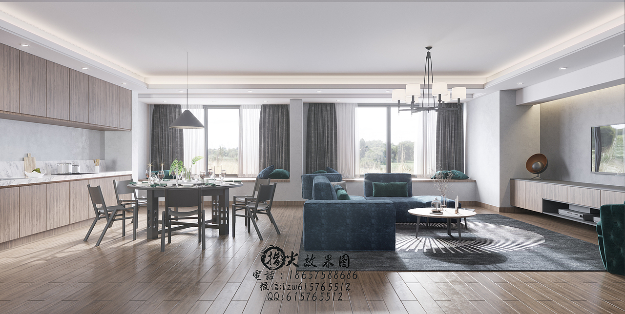 现代风格一套（图ZMTQ0MDYyNzI4） - 家装设计 - 站酷设计师指尖效果图原创素材 - 站酷ZCOOL