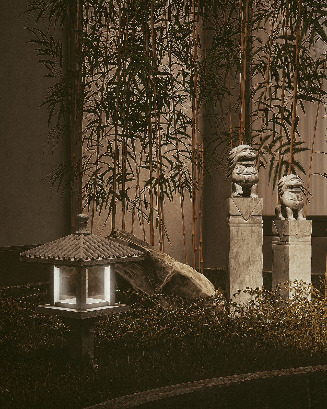 中式庭院（图ZMjM1MTI5NjAw） - 景观设计 - 站酷设计师Sunsetxxx原创素材 - 站酷ZCOOL