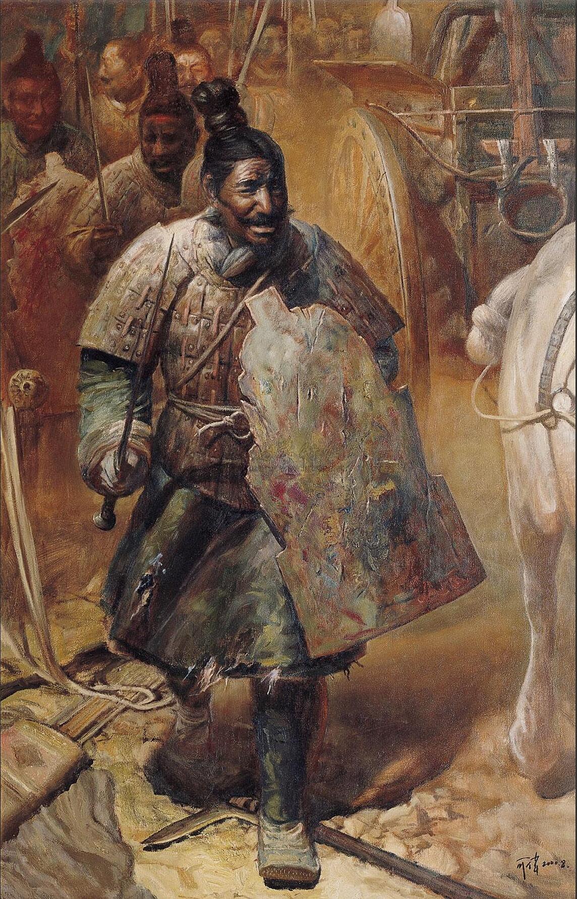 油画作品《百战穿金甲》_王可伟-站酷zcool