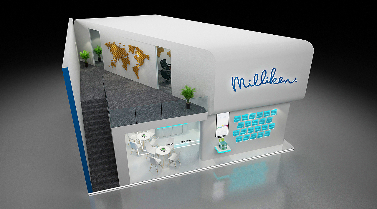 国外进口塑料展会 外国展 展厅展台展位3D效果图设计