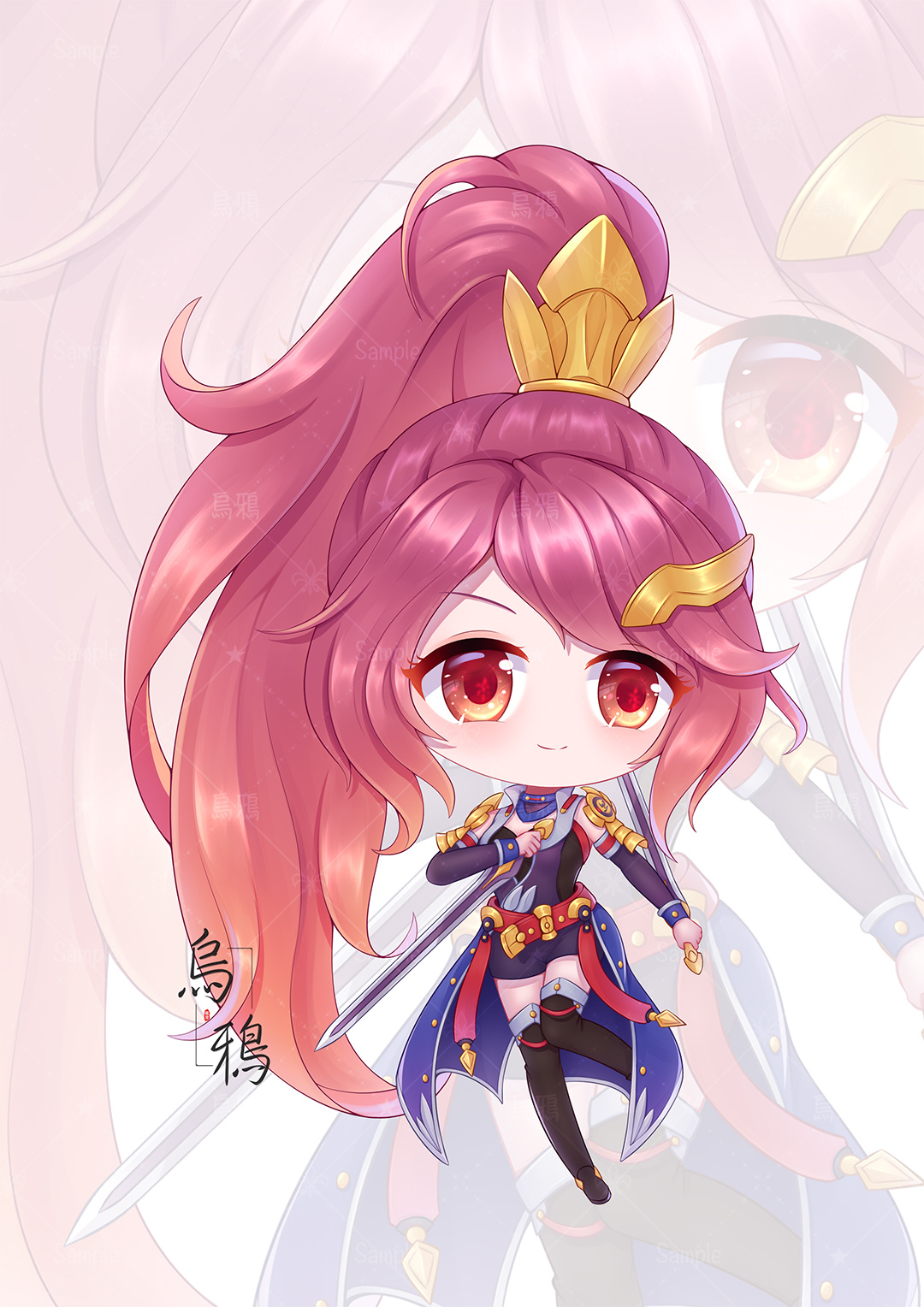 王者荣耀q版同人-花木兰全皮肤