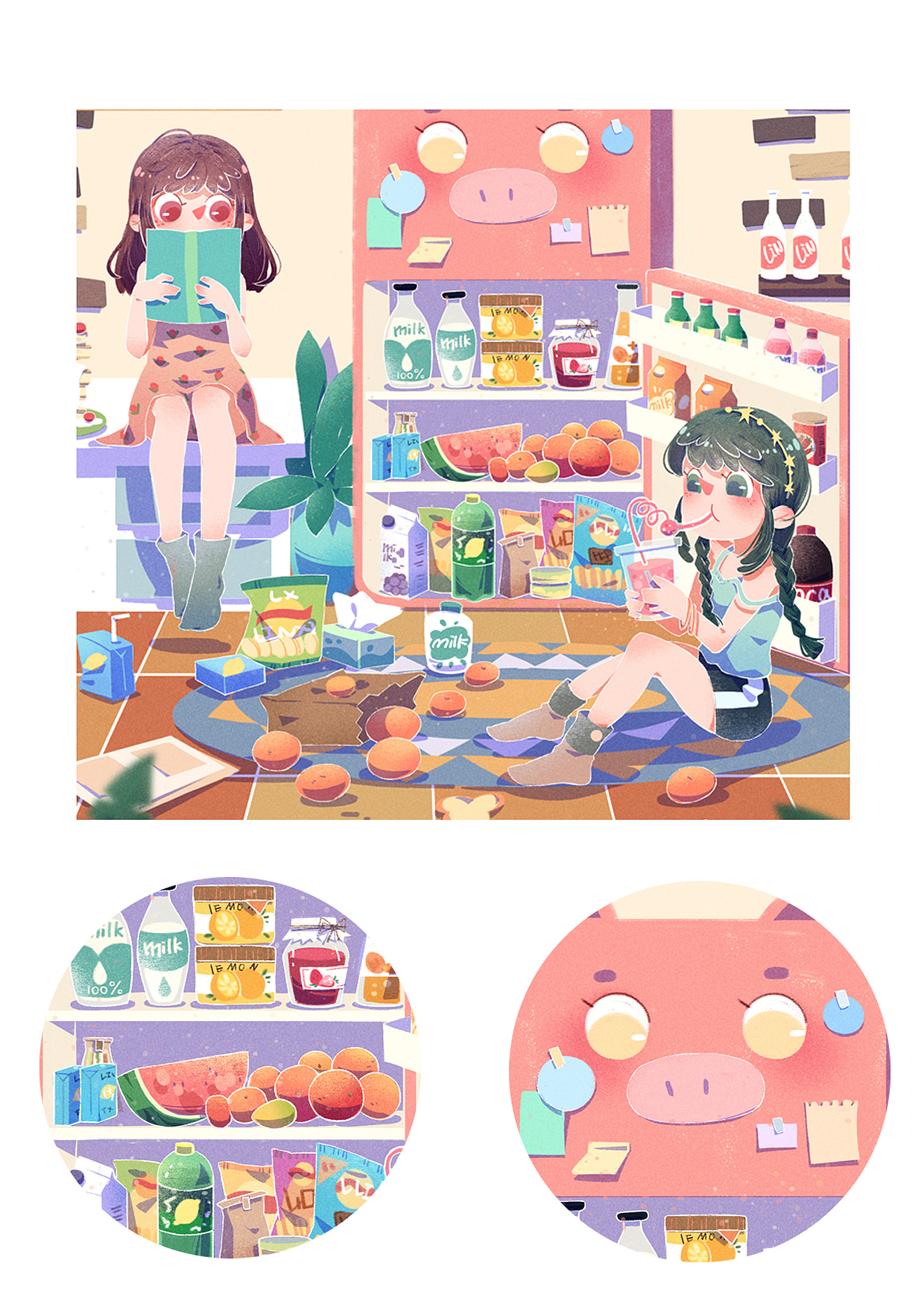 好久不见~（图ZOTg3OTU4MDA=） - 儿童插画 - 站酷设计师林夕同学原创素材 - 站酷ZCOOL