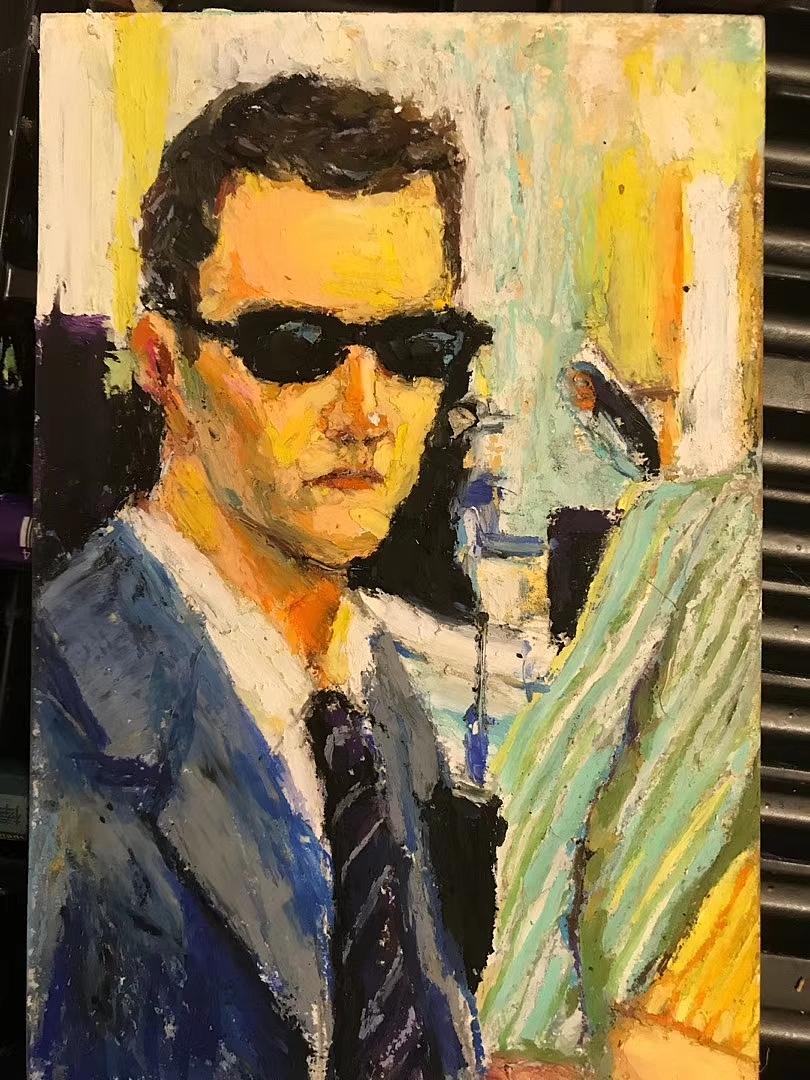 油画棒电影插画（图ZMjA2ODY0NzAw） - 其他 - 站酷设计师三文鱼干原创素材 - 站酷ZCOOL