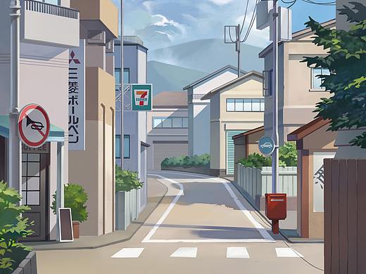 日式街道场景（附过程）