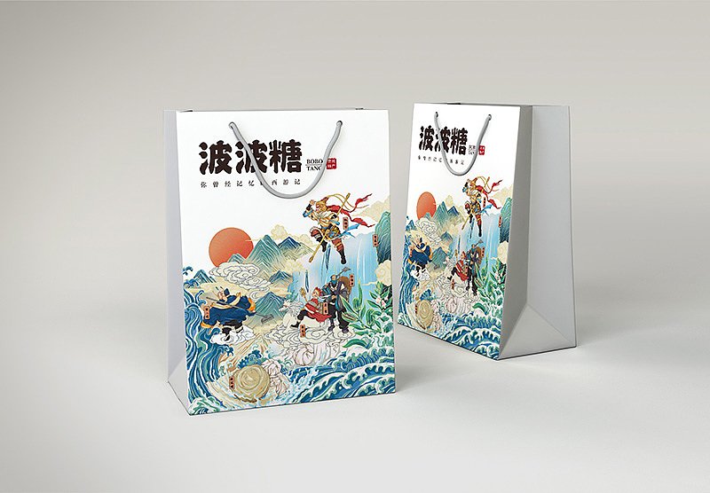 贵州名产-波波糖-西游记主题包装形象设计（图ZMjcwMDAxMTAw） - 包装 - 站酷设计师班尼設計工作室原创素材 - 站酷ZCOOL