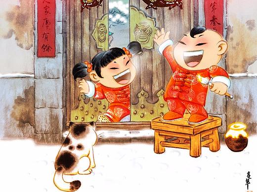 应邀为《中国漫画》杂志绘制2019年新年封面