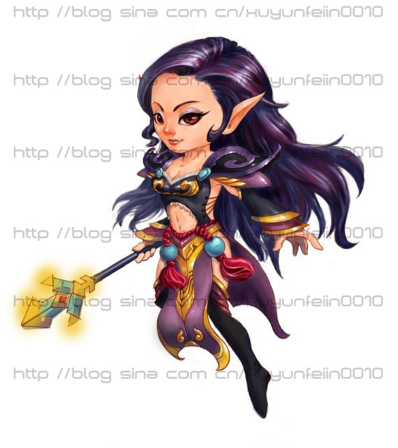 魔族小女妖Q版原画【过程】（图ZMTg3NjQ0NA==） - 概念设定 - 站酷设计师画画的许师傅原创素材 - 站酷ZCOOL