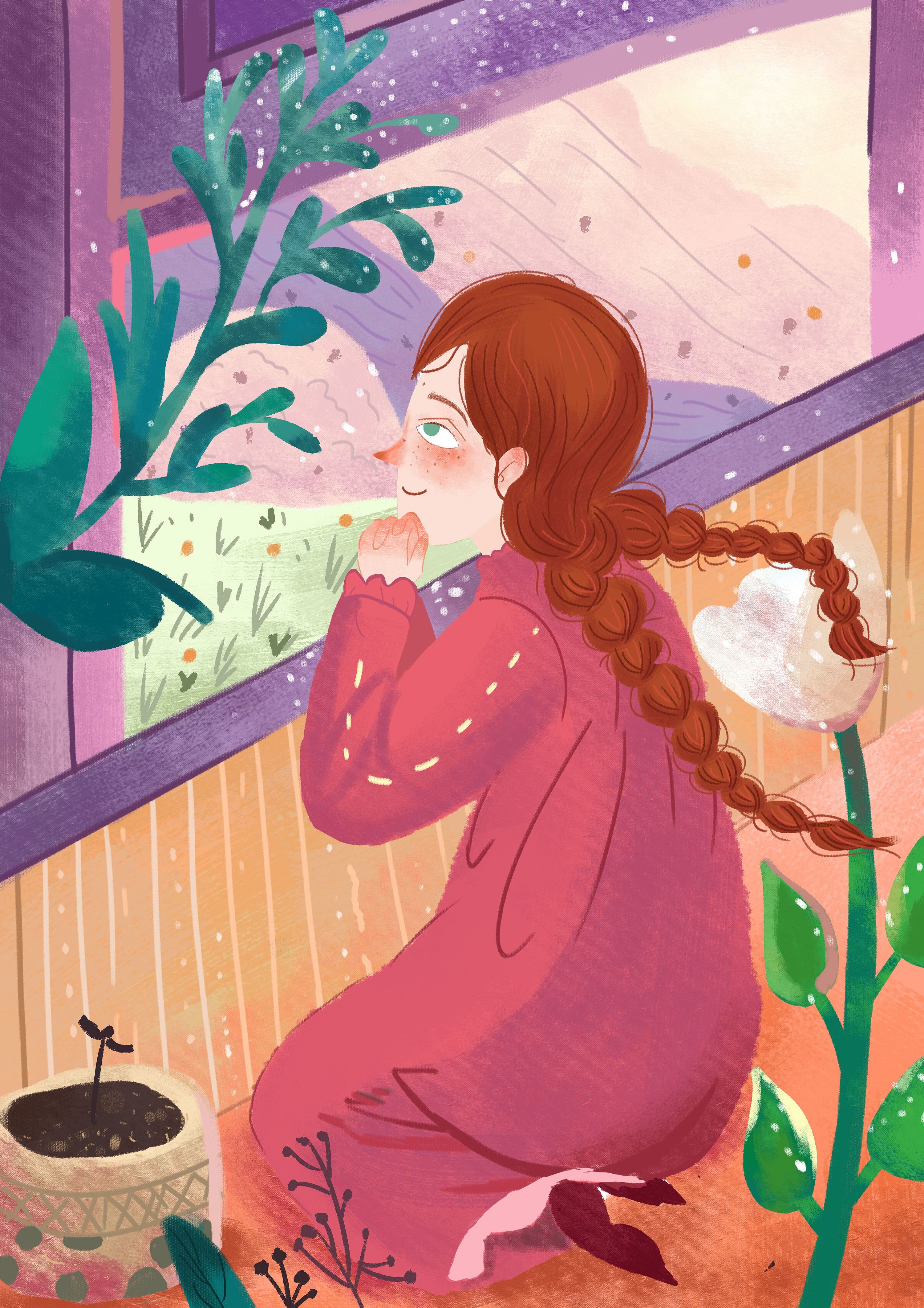 《绿山墙的安妮》（Anne of Green Gables）系列插图全|插画|儿童插画|AmyZou - 原创作品 - 站酷 (ZCOOL)