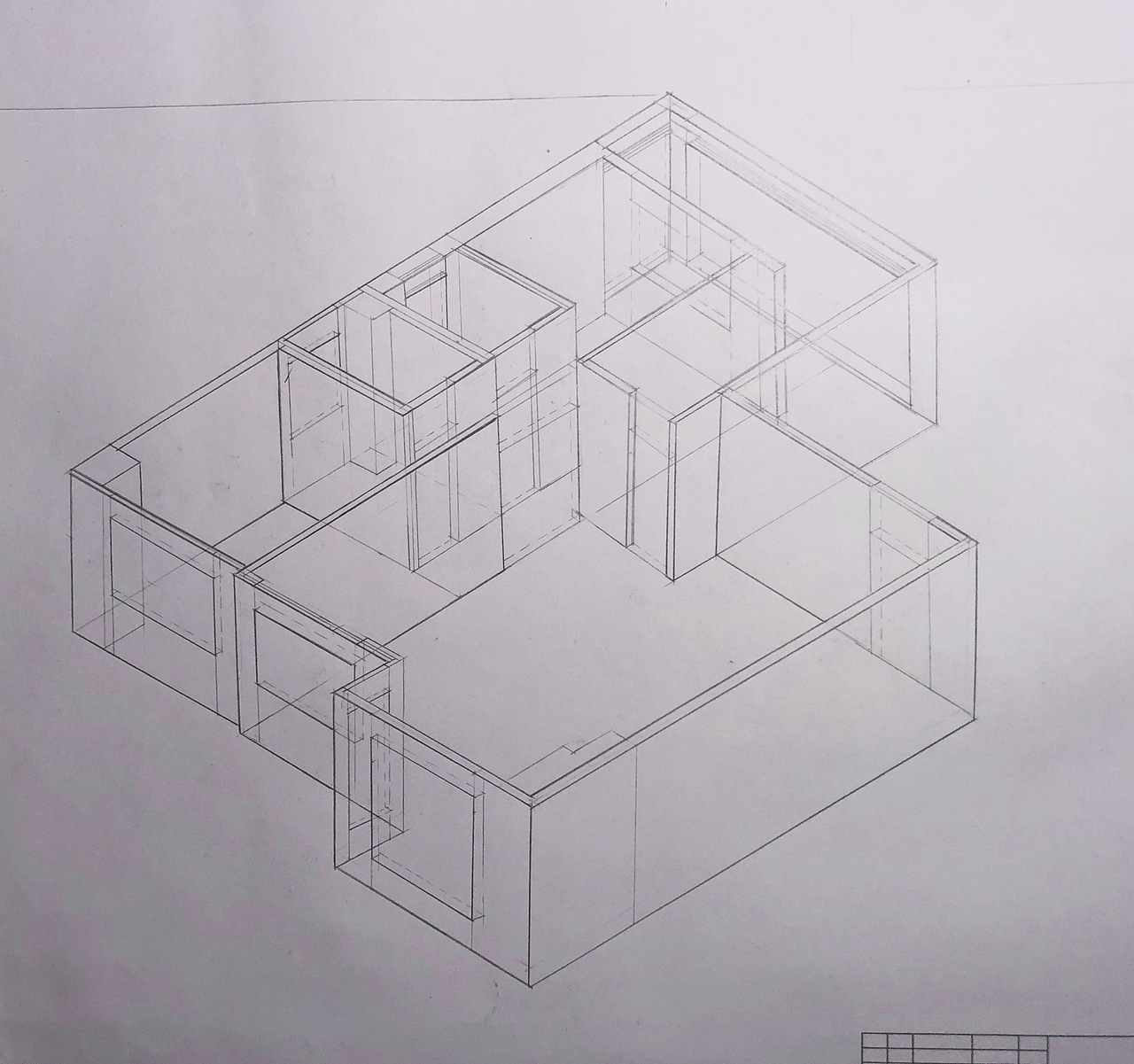 住宅轴测图手绘