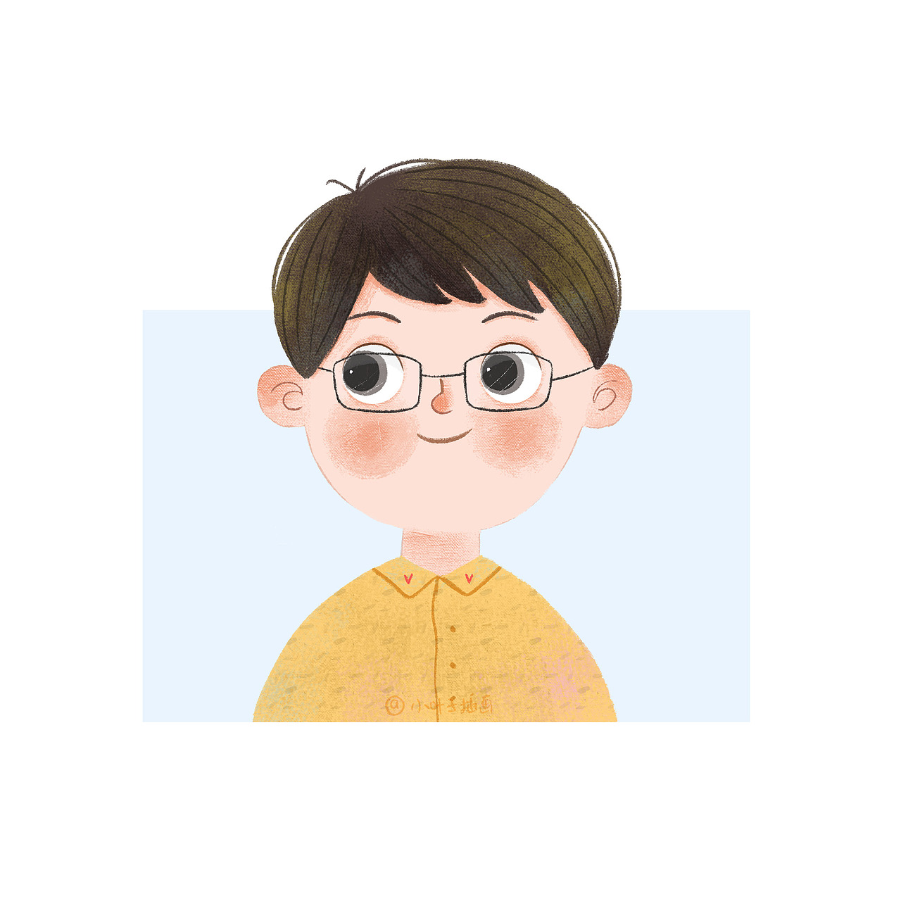 画了一组情侣头像,开心😀