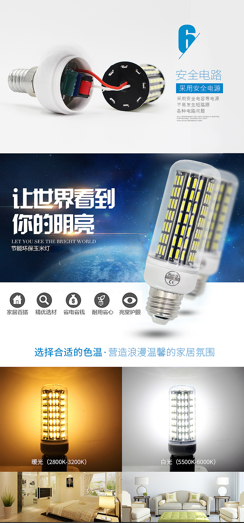 LED灯详情页（图ZNzAyNzE1NDQ=） - 电商 - 站酷设计师晖常原创素材 - 站酷ZCOOL
