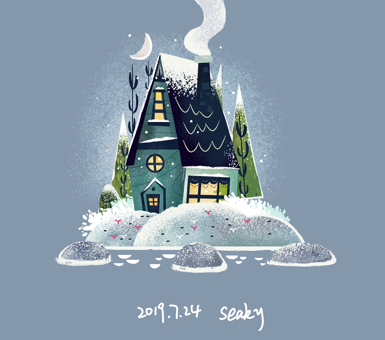 雪天肌理房子（图ZMTY4OTUxNTQ4） - 创作习作 - 站酷设计师啊欧你晨_Seaky原创素材 - 站酷ZCOOL