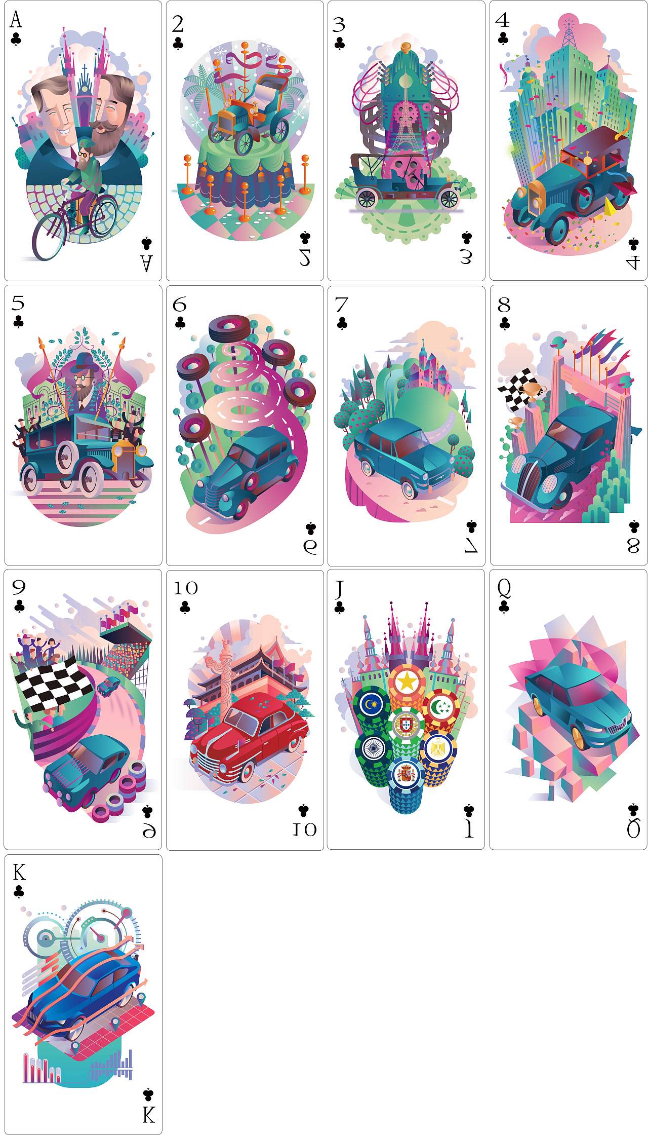 创意汽车扑克牌（图ZMTYxNDc5ODI4） - 商业插画 - 站酷设计师赤脚追梦侠原创素材 - 站酷ZCOOL