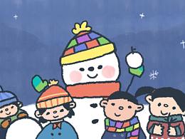 兒童插畫 | 《小雪人醒了……》